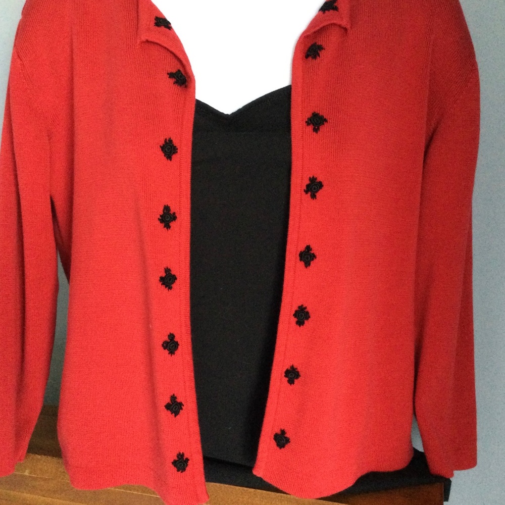 Clio red sweater